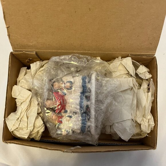 Department 56 Snow Village – Shady Oak Church (1994) w/ Trees and Carolers - Picture 10 of 15